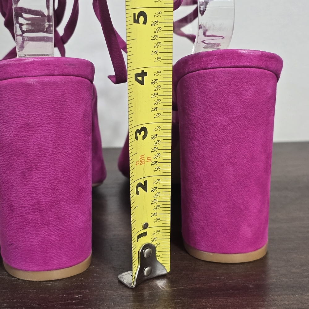 Gianni Bini NWOT Hot Pink Block Heels Women's Size 7M - Picture 8 of 13